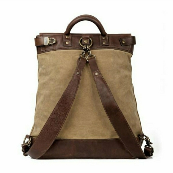 HERITAGE WAXED CANVAS STEAMER BACKPACK - Picture 4 of 9